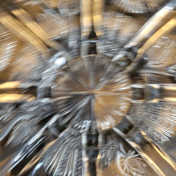 Vintage Eapg Higbee Thistle Footed Glass Serving Platter - Picture 5 of 9